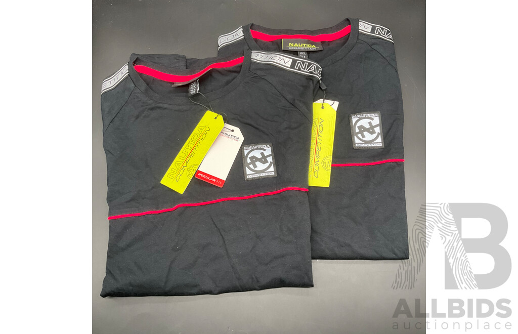 GANT, NAUTICA and LACOSTE Assorted Men's T-Shirts - Lot of 5