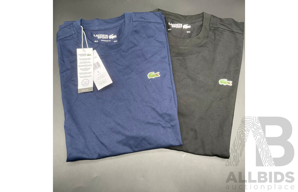 GANT, NAUTICA and LACOSTE Assorted Men's T-Shirts - Lot of 5