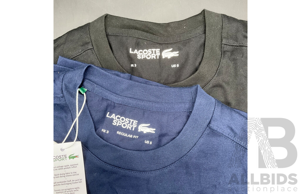 GANT, NAUTICA and LACOSTE Assorted Men's T-Shirts - Lot of 5