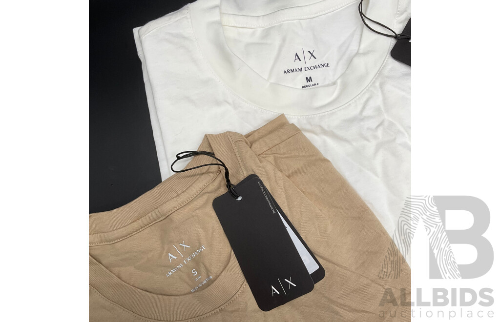 ARMANI EXCHANGE and EMPORIO ARMANI Assorted Men's and Women's T-Shirts - Lot of 4