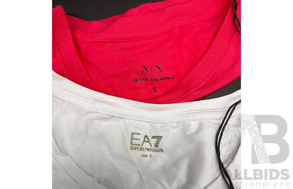 ARMANI EXCHANGE and EMPORIO ARMANI Assorted Men's and Women's T-Shirts - Lot of 4