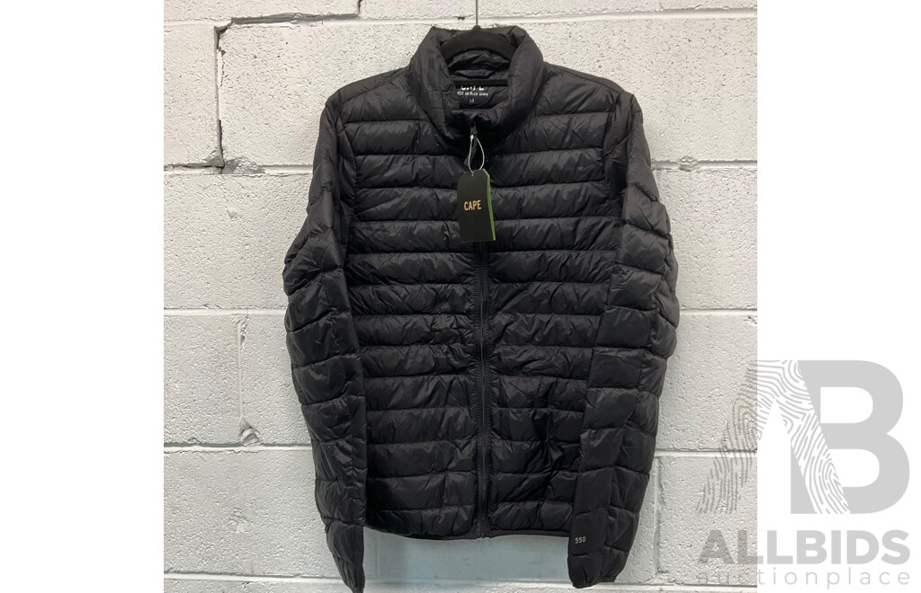 CAPE Women's Eco Lite Duck Down Puffer Jacket - Black Size 10