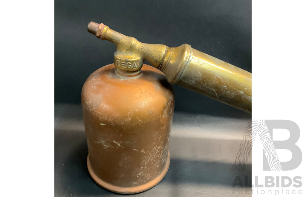 Vintage Bega Copper Fly Sprayer and Eton Hard Soldered Milk Jar & F.B.Rogers Silver-Plate Cream,Sugar Pot and More