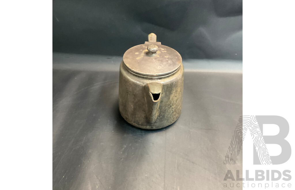 Vintage Bega Copper Fly Sprayer and Eton Hard Soldered Milk Jar & F.B.Rogers Silver-Plate Cream,Sugar Pot and More