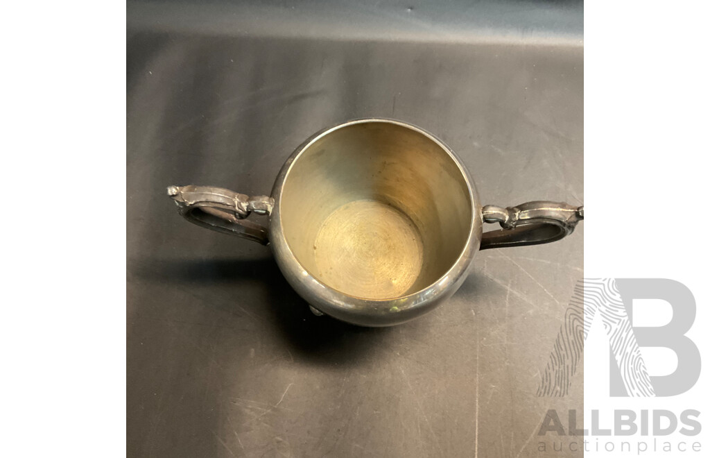 Vintage Bega Copper Fly Sprayer and Eton Hard Soldered Milk Jar & F.B.Rogers Silver-Plate Cream,Sugar Pot and More