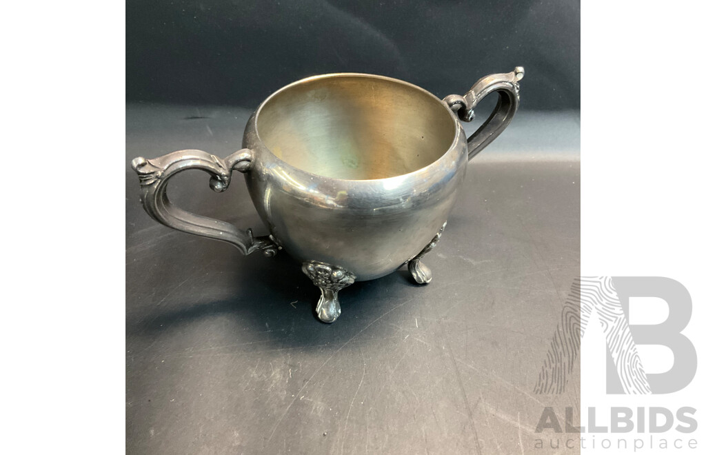 Vintage Bega Copper Fly Sprayer and Eton Hard Soldered Milk Jar & F.B.Rogers Silver-Plate Cream,Sugar Pot and More