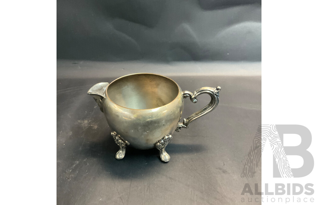 Vintage Bega Copper Fly Sprayer and Eton Hard Soldered Milk Jar & F.B.Rogers Silver-Plate Cream,Sugar Pot and More