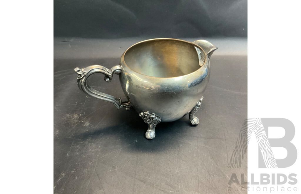 Vintage Bega Copper Fly Sprayer and Eton Hard Soldered Milk Jar & F.B.Rogers Silver-Plate Cream,Sugar Pot and More