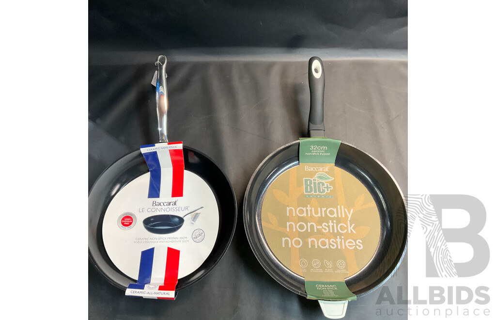 Baccarat LE CON Frypan 30x6cm & BIO Plus Frypan 32cm - Lot of 2