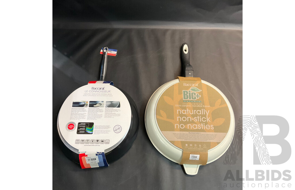 Baccarat LE CON Frypan 30x6cm & BIO Plus Frypan 32cm - Lot of 2