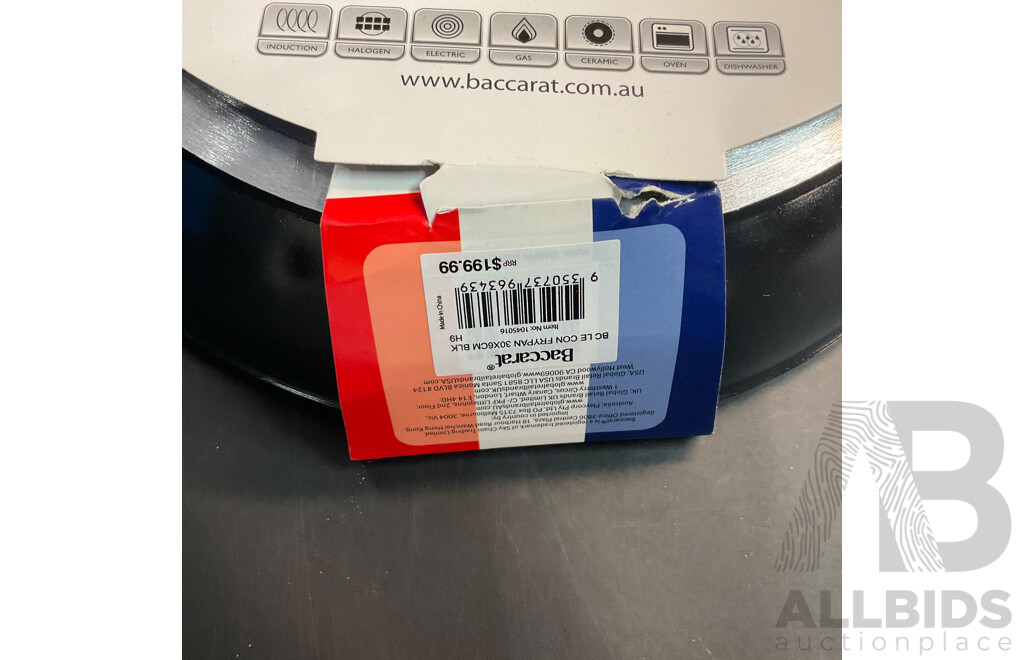 Baccarat LE CON Frypan 30x6cm & BIO Plus Frypan 32cm - Lot of 2