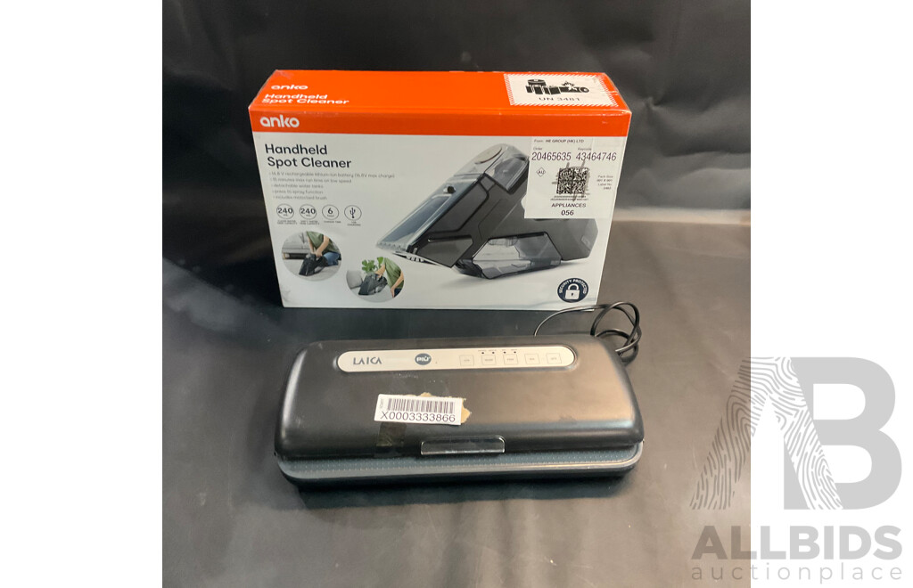 Anko Handheld Spot Cleaner & LAICA Vacuum Sealer
