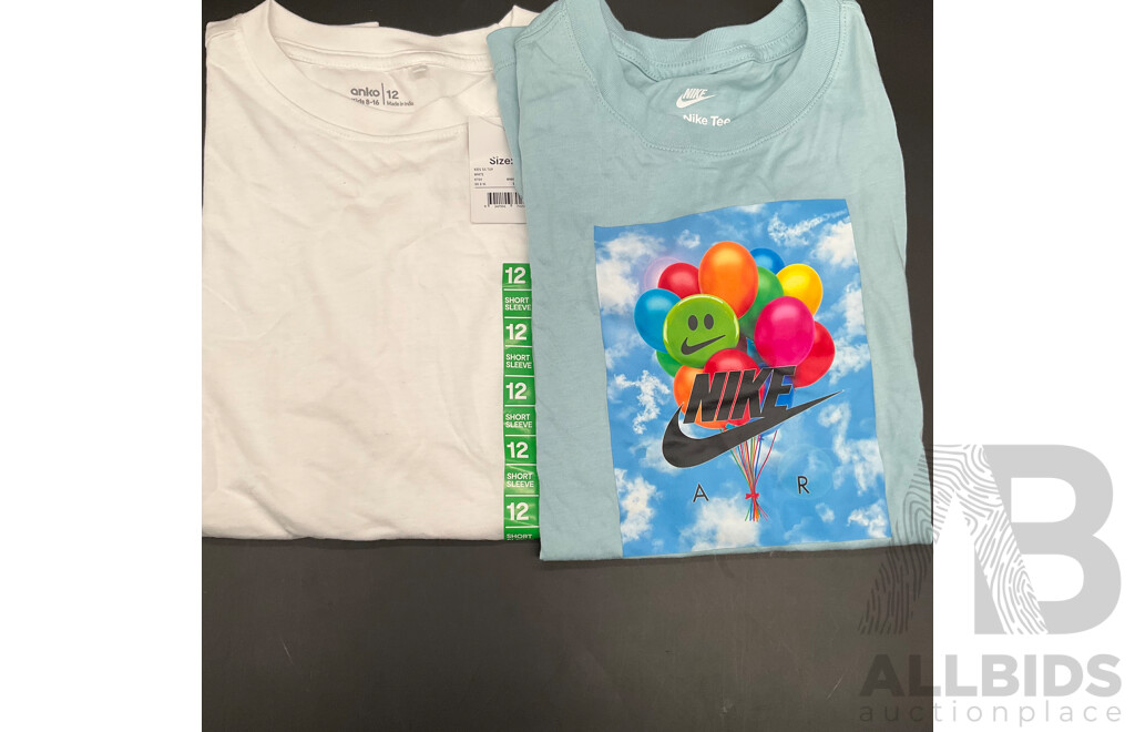 NIKE Tech Fleece Hoodie Men's Size S and NIKE Youth T-Shirt Size M and ANKO Size 12 - Lot of 3