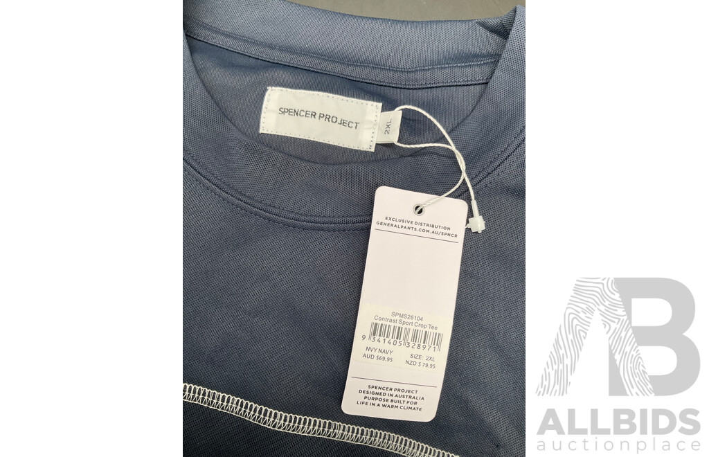 NIKE Tech Fleece Hoodie Men's Size M, SPENCER PROJECT T-Shirt Size 2XL and Balaclava - Lot of 3