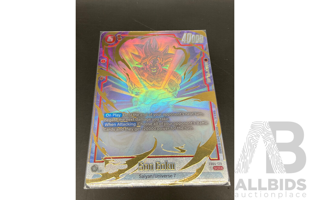 2024 Excellent Condition DBS Fusion World FB04-129 Son Goku Secret Rare Alternate Art - Saiyan/Universe 7