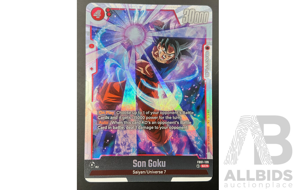 2024 Excellent Condition Dragon Ball Fusion World Son Goku FB01-139 Secret Rare English