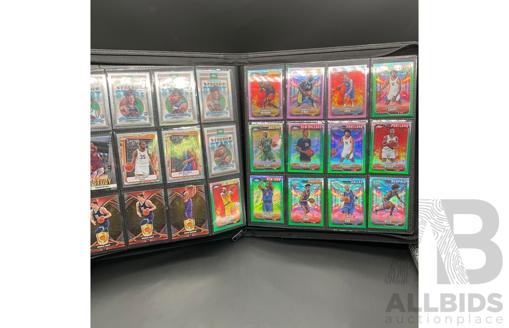 Basketball PANINI TOPPS CHROME and DONRUSS NBA Cards Collection, Vintage Cards and Palm of Gaming Collector's Card Binder