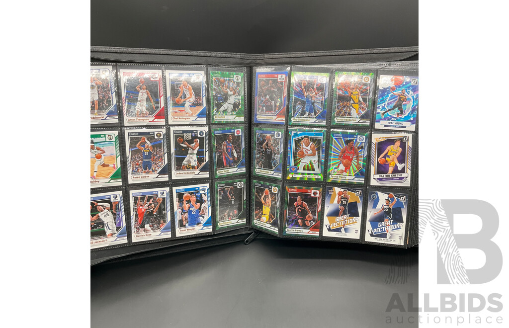 Basketball PANINI TOPPS CHROME and DONRUSS NBA Cards Collection, Vintage Cards and Palm of Gaming Collector's Card Binder