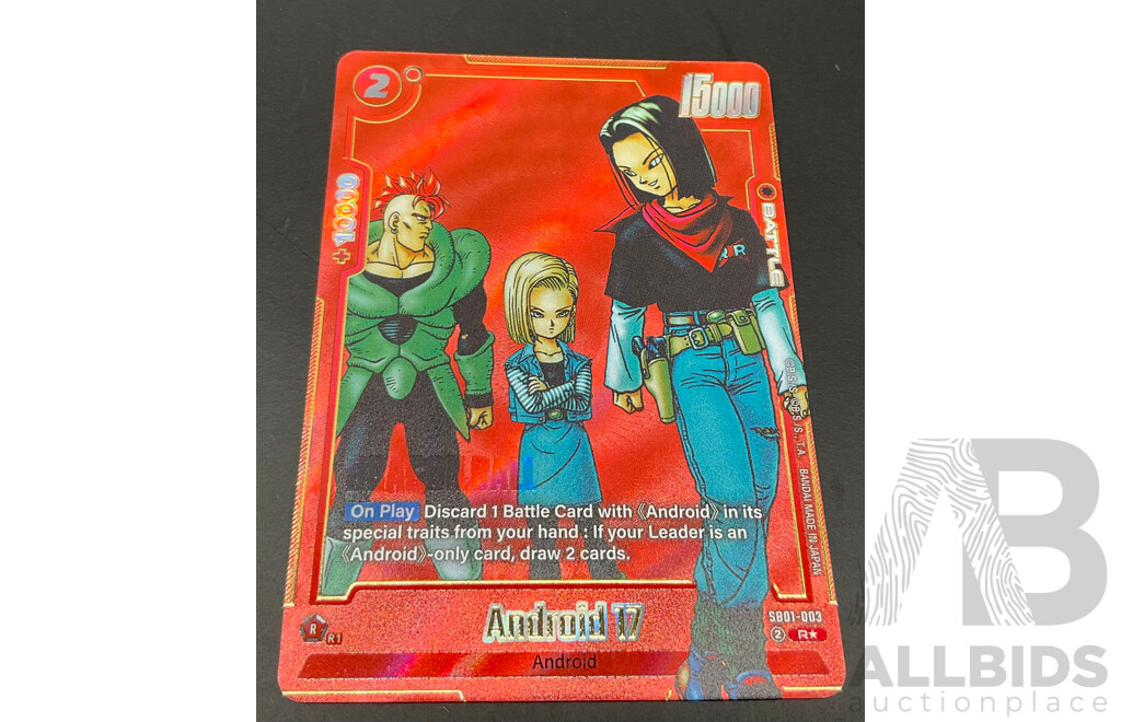 Excellent Condition - Android 17 Alternate Art SB01-003 Rare Manga Booster English