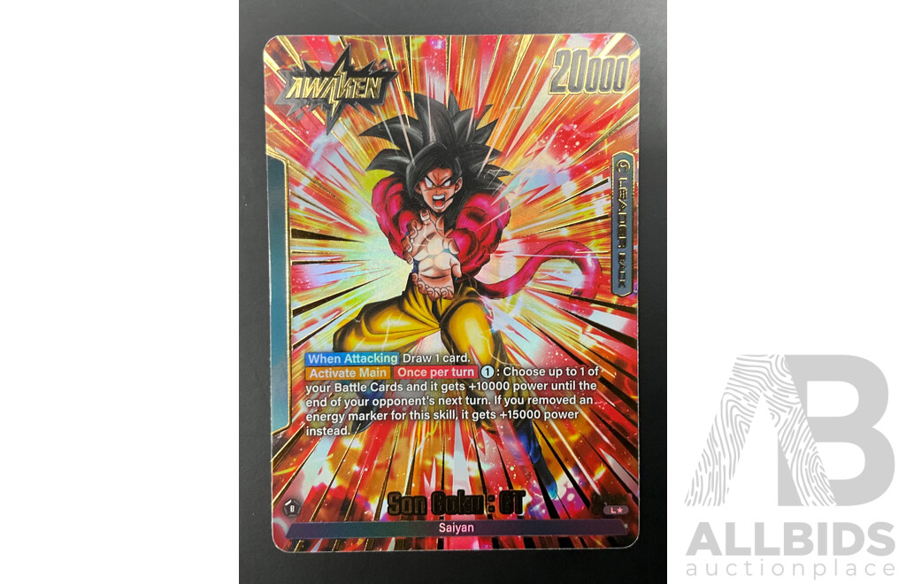 Son Goku :GT FB03-104 Alternate Art Leader &  Dragon Ball Super Fusion World FB03-140 Secret Rare English - Lot of 2