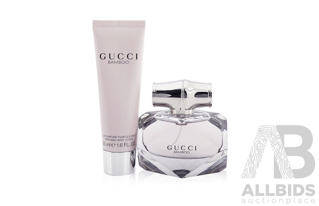 GUCCI Bamboo Gift Set  50ml Eau De Parfume and 50ml Body Lotion