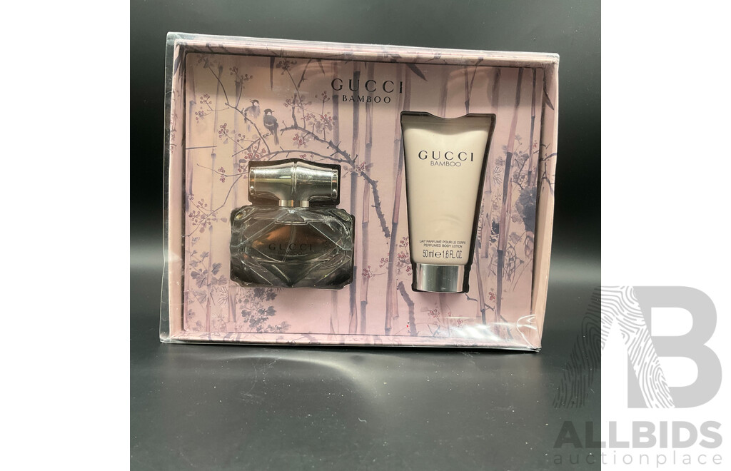 GUCCI Bamboo Gift Set  50ml Eau De Parfume and 50ml Body Lotion