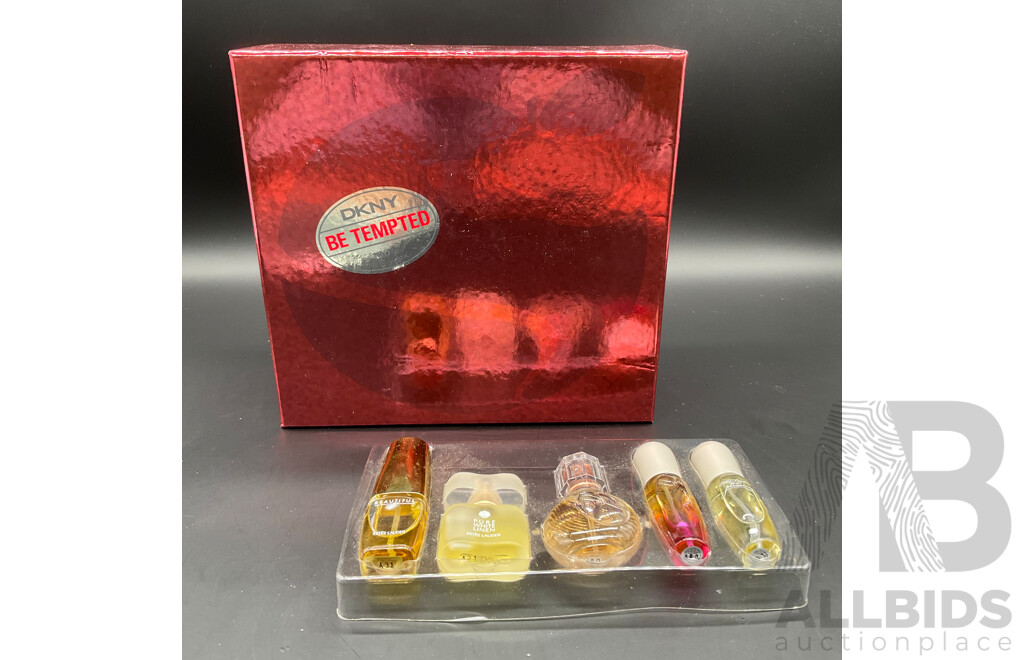 DONNA KARAN DKNY Be Tempted Set 50ml Eau De Parfum Spray and 100ml Body Lotion, ESTEE LAUDER Mini Travel Set