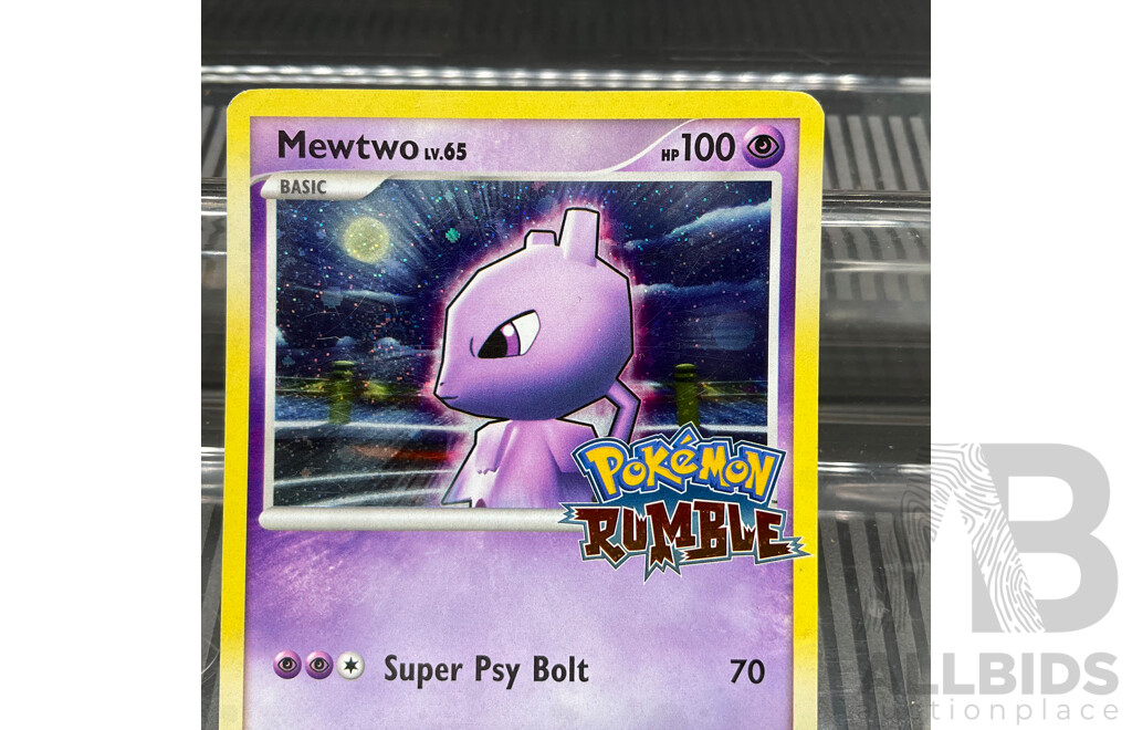 2009 Vintage Pokemon Rumble Mewtwo LV65 Holo Trading Card 9/16