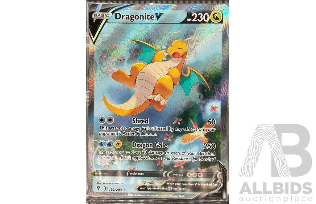 2021 Evolving Skies Alternate Art Dragonite V Trading Card 192/203