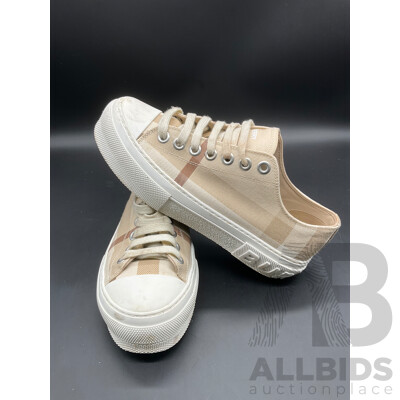 Vintage Check Cotton Sneakers Branded BURBERRY