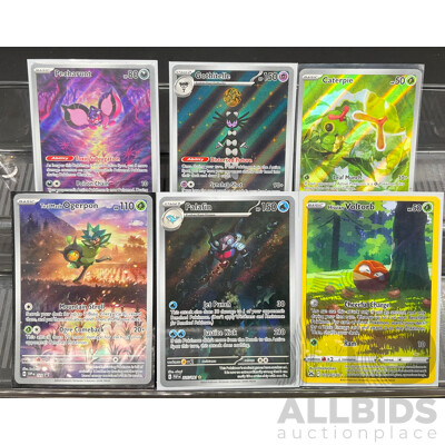 Collection of Six Illustration Rare & Black Star Promo English Pokémon Cards
