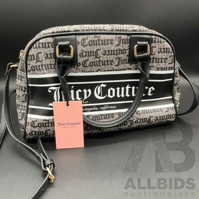 JUICY COUTURE Fashionista Bowler Logo Tote Bag