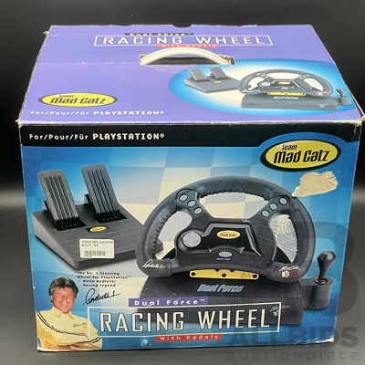 Mario Andretti MAD CATZ Dual Force Racing Wheel with Pedals (PlayStation)
