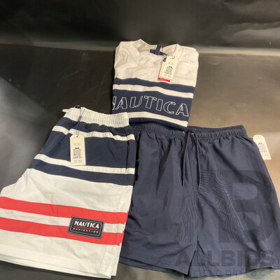 Nautica T-Shirt & Swim Shorts - Size M - Lot of 3