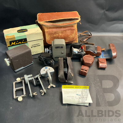 Assorted Vintage Camera, Lens, Projector and Accessories