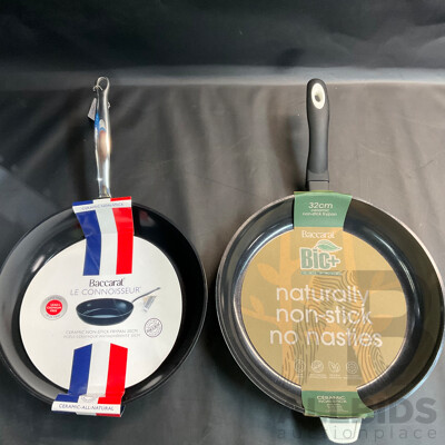 Baccarat LE CON Frypan 30x6cm & BIO Plus Frypan 32cm - Lot of 2