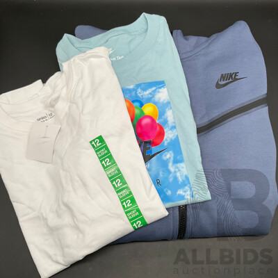 NIKE Tech Fleece Hoodie Men's Size S and NIKE Youth T-Shirt Size M and ANKO Size 12 - Lot of 3
