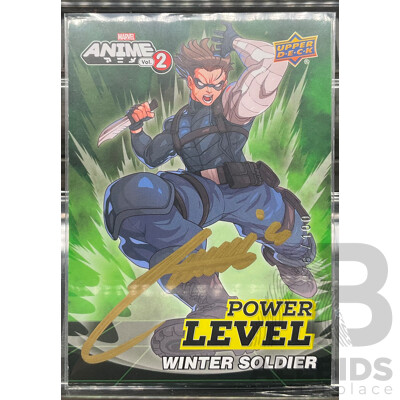 Artist Autographed 2023 Upper Deck Marvel Anime Vol.2 Power Level Winter Soldier English Limited Edition 076/100 (SN-16)