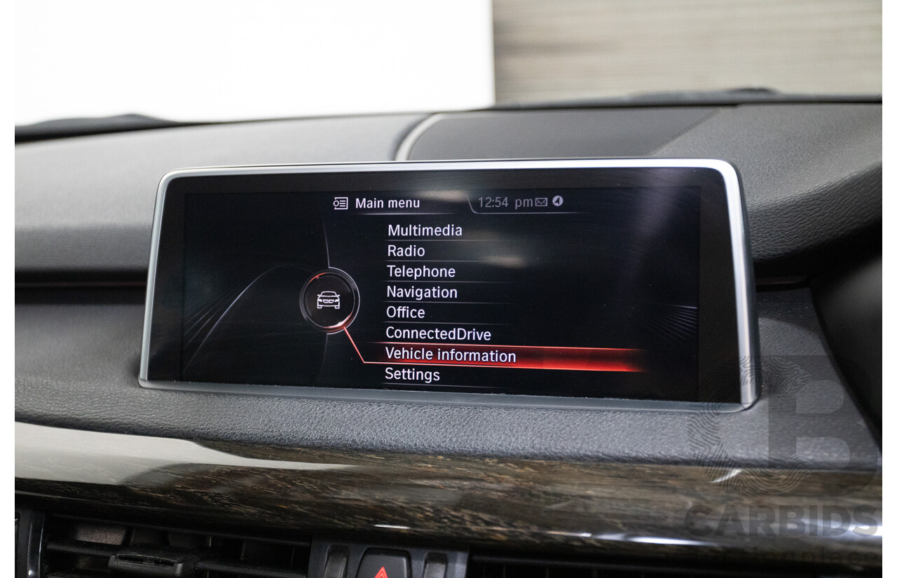 4/2016 BMW X5 xDrive30d (AWD) F15 MY16 4D Wagon Carbonschwarz Black Metallic Turbo Diesel 3.0L