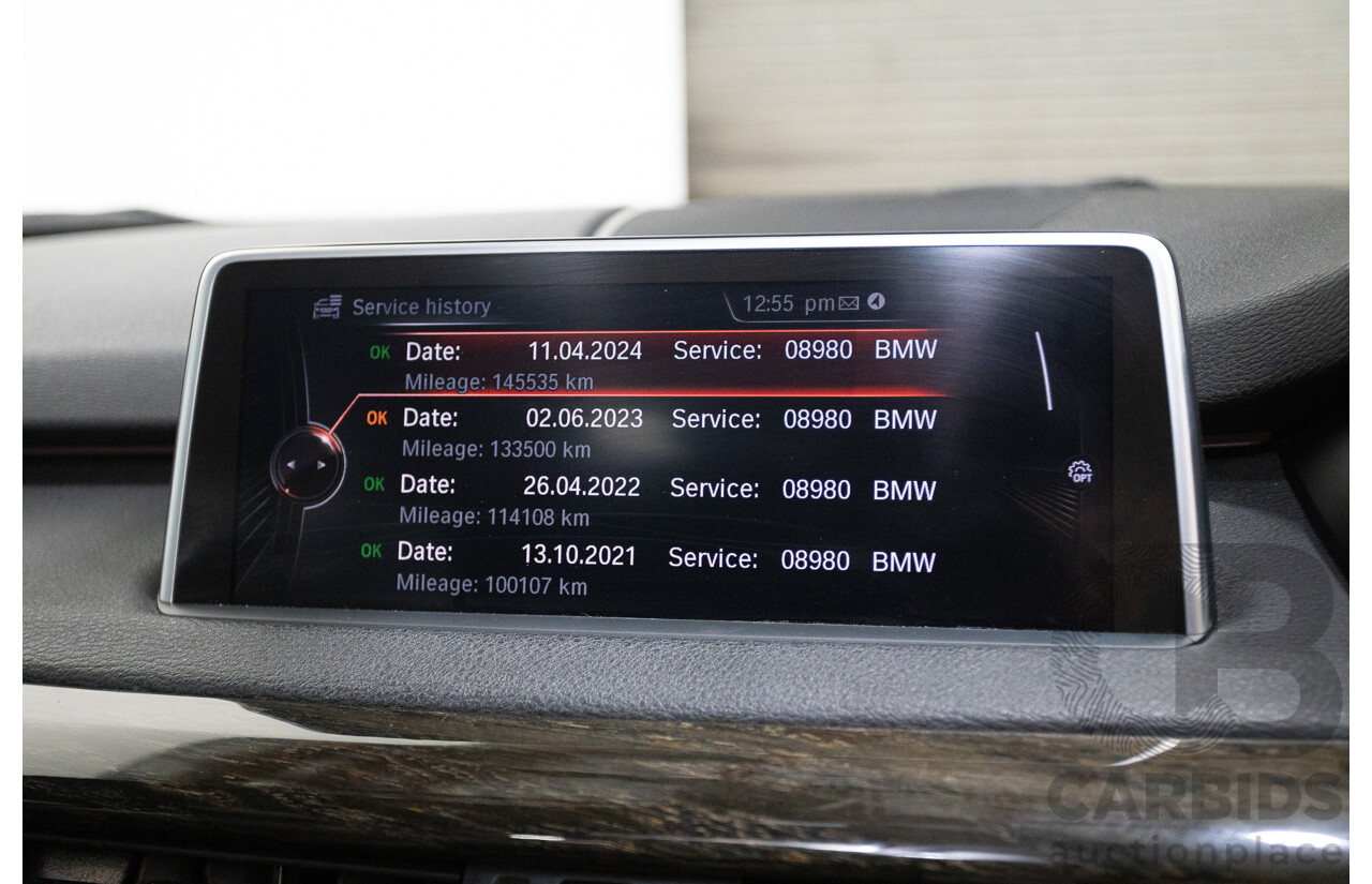 4/2016 BMW X5 xDrive30d (AWD) F15 MY16 4D Wagon Carbonschwarz Black Metallic Turbo Diesel 3.0L