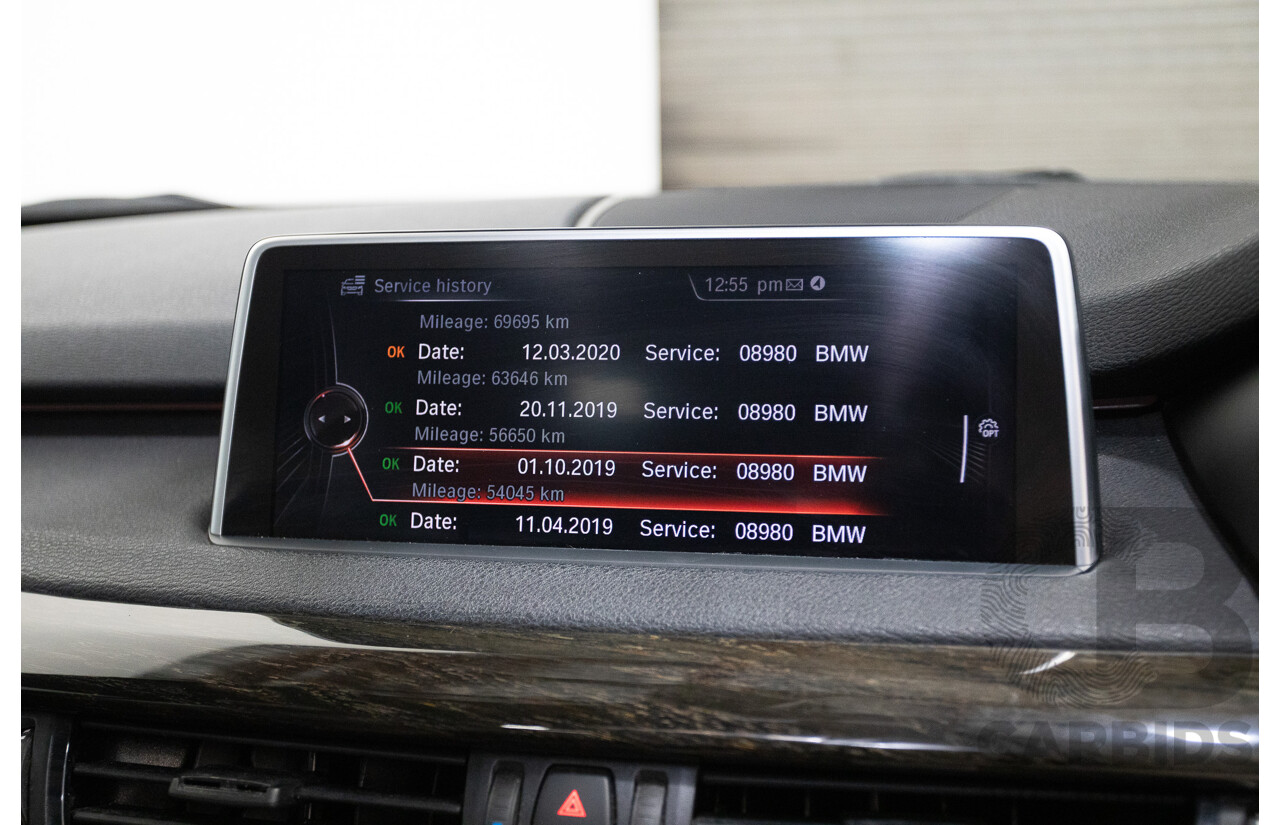 4/2016 BMW X5 xDrive30d (AWD) F15 MY16 4D Wagon Carbonschwarz Black Metallic Turbo Diesel 3.0L