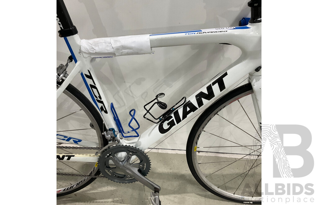 Giant TCR Advanced (53.5cm Frame) Bike - Blue & White