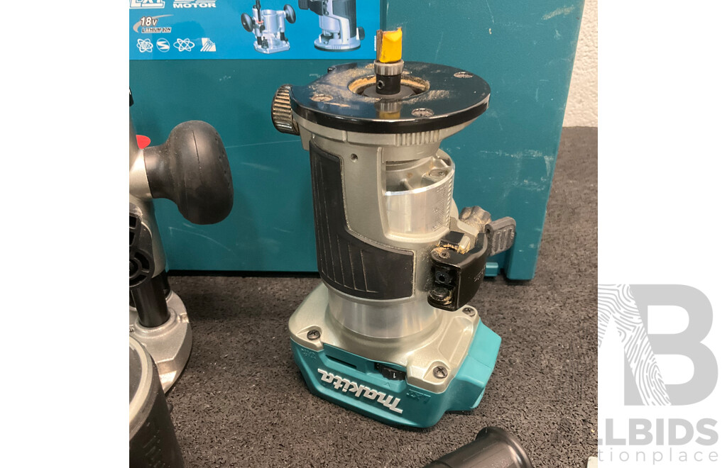 MAKITA 18V Brushless Laminate Trimmer / Router (DRT50ZJX2) - Skin Only