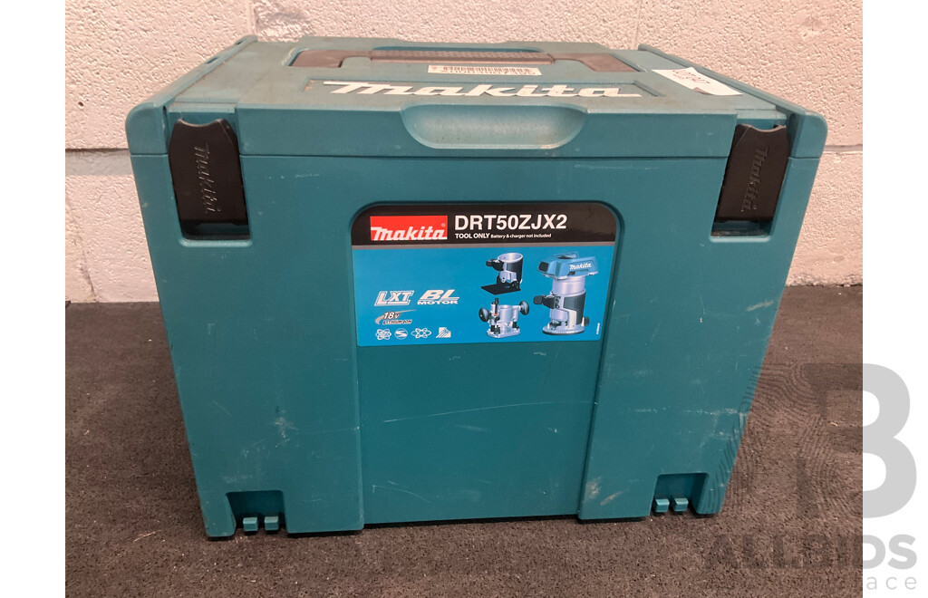MAKITA 18V Brushless Laminate Trimmer / Router (DRT50ZJX2) - Skin Only