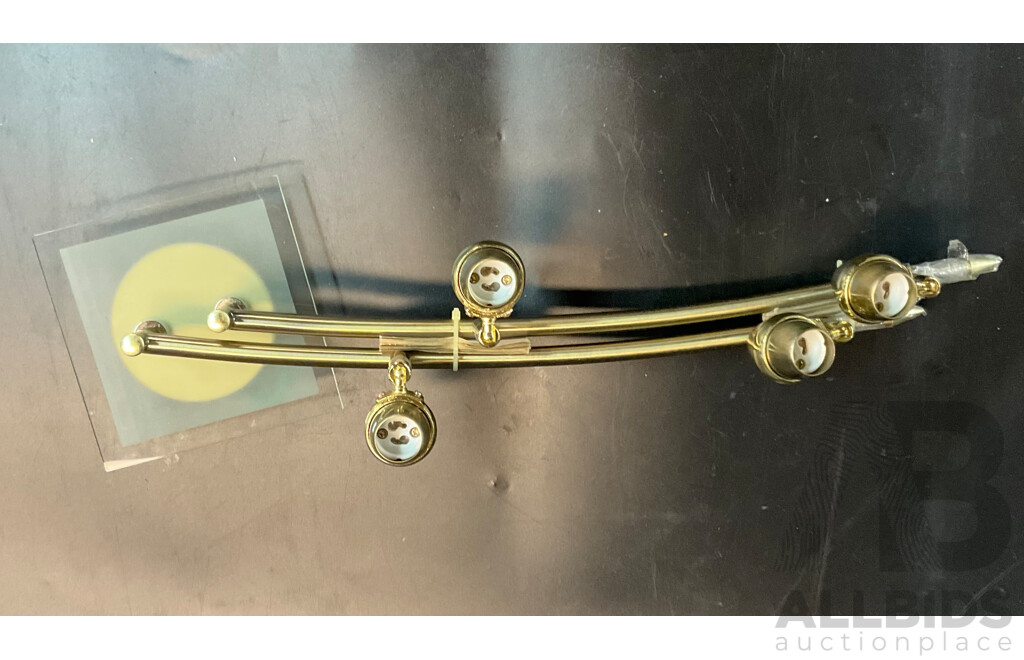 GU10 Adjustable Brass 4 Lights Spotlight - Lot of 8 ( with 32 Light Bulbs )