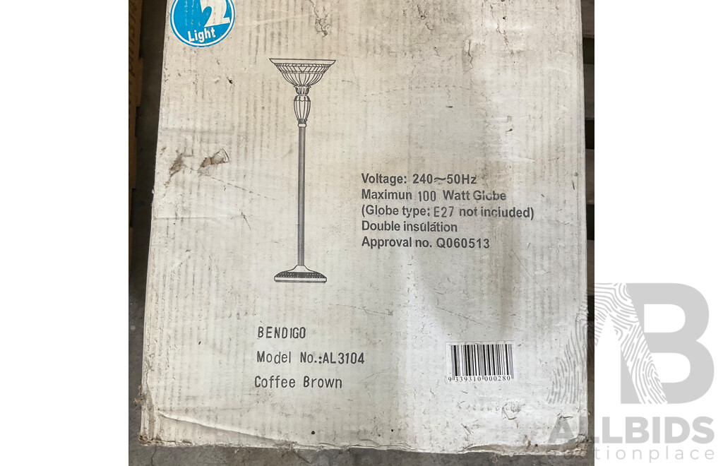 BENDIGO AL3104 Coffee Brown Floor Light - Lot of 3