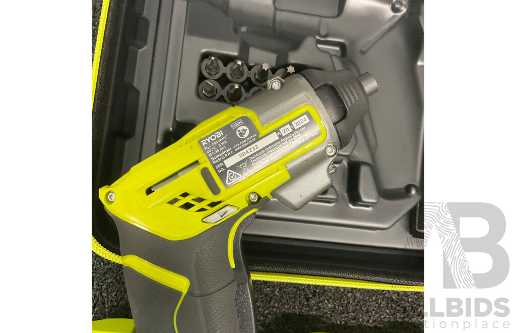 RYOBI 4V Lithium Screwdriver and Impact Drilling and Driving Sets