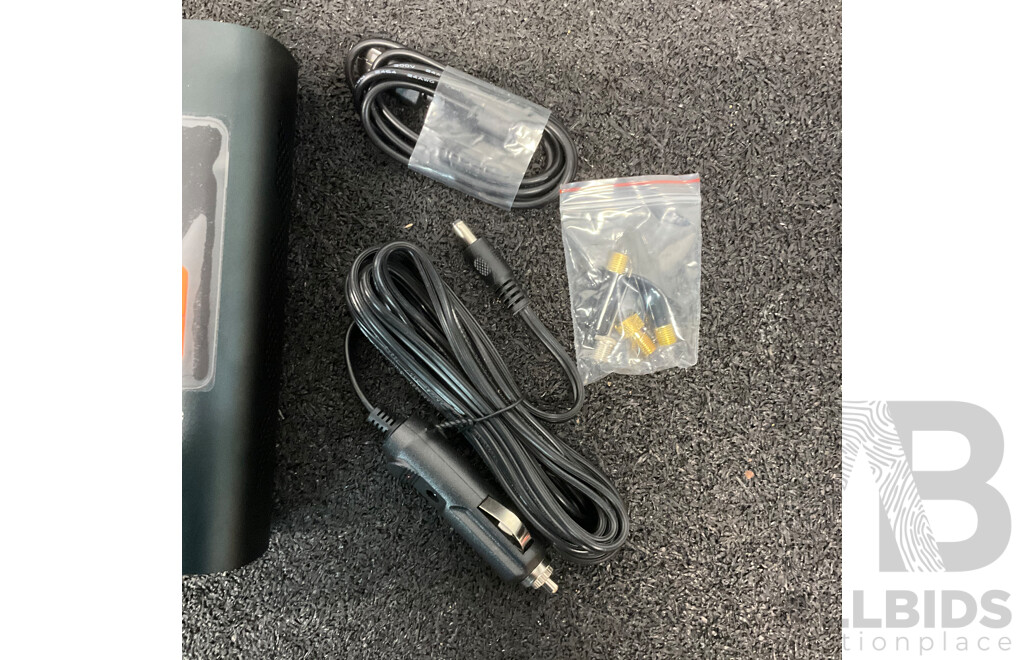 Collection of Various Hand and Power Tools, Including ToolPRO Impact Wrench, ALTUS Inflator, MaxiTrac Power Bank and Inflator and Others