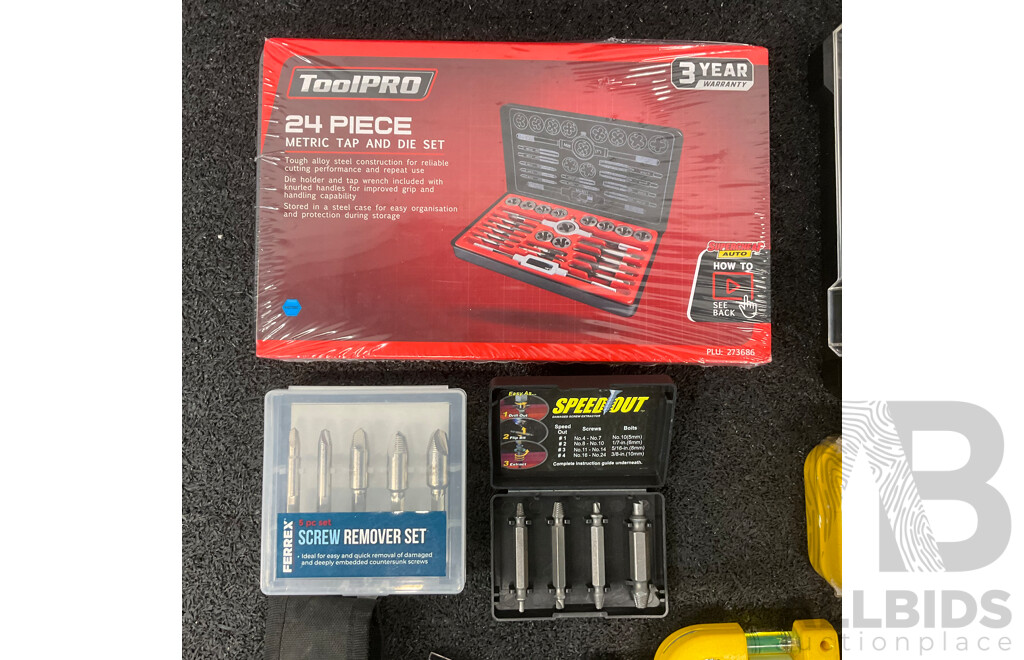 Collection of Various Hand Tools and Sets, Including STANLEY, ToolPRO, KANGO and Others