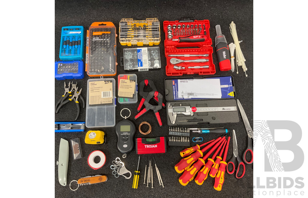 Collection of Various Hand Tools, Electrical Supplies and Others